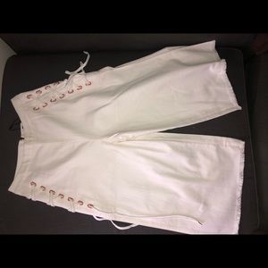 HIGH SPLIT CULOTTES, WHITE